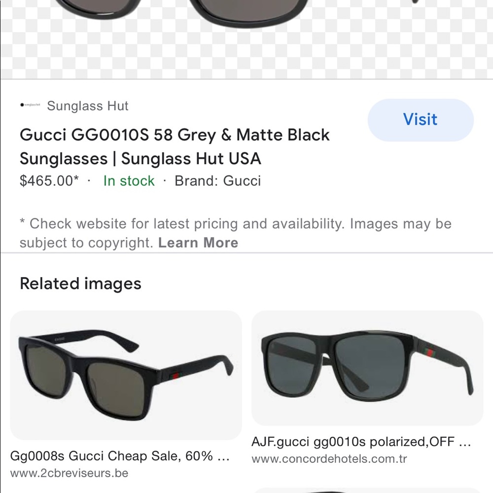 Unisex Gucci glasses